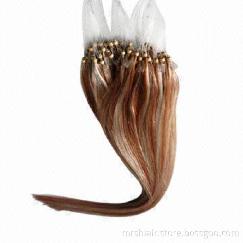 P30/613# 0.5g/pc Highlight color easy loop remy Brazilian hair extensions,all length/color,wholesale
